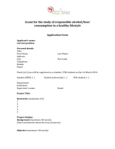 Application form - Kennisinstituut Bier