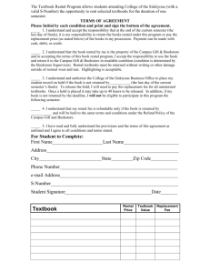 Student Textbook Rental Contract