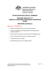 Exmouth Sub-basin release areas - Offshore Petroleum Exploration