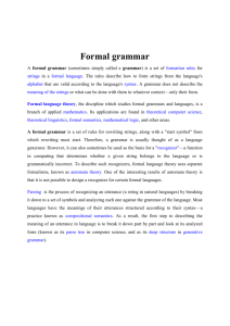 Formal grammar