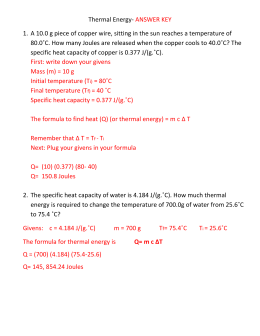 Worksheets Specific Heat Worksheet With Answers specific heat worksheet 2 calculations involving thermal energy answer key