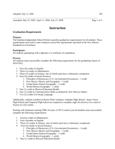 Graduation Requirements - Gadsden Independent School District