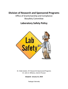 Laboratory Safety Policy