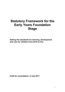 SECTION 1 – Introduction - Department for Education