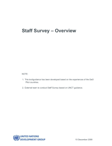 Guidance on how to conduct a staff survey