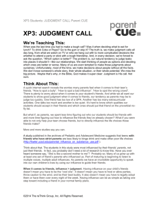 xp3: judgment call