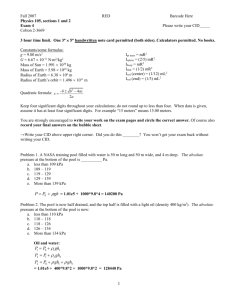 Old 105 exam 4 - solutions. doc
