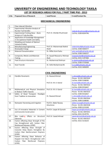 Detail Document - University of Engineering and Technology, Taxila
