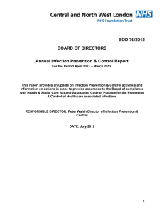 Annual Infection Prevention & Control Report