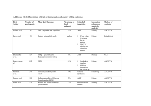 Table 2: Description of trials with imputation of