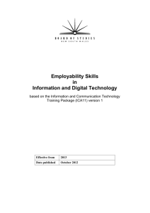 Employability Skills in Information and Digital Technology