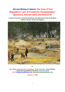 Alluvial Mining in Liberia: The Case of Poor