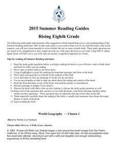 8th Grade Study Guide - Fayetteville Academy