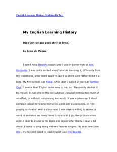 English Learning History Multimedia Text