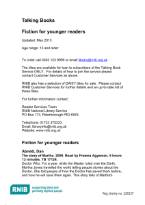 Fiction for ages 13 and older on Talking Book (Word, 200KB)