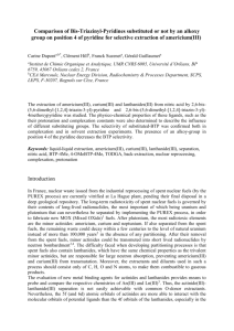 Bis-Triazinyl-Pyridines for selective extraction of americium(III