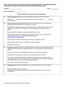 ISEM SOP TEMPLATE - UCI Environmental Health & Safety