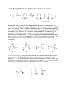 LAB 7: Modeling the Bromination of Alkenes: Bromonium Ion