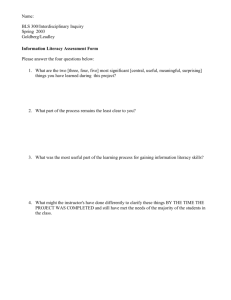 Information Literacy Assessment Form