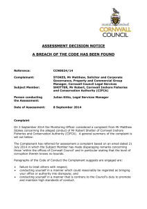 DECISION NOTICE - Cornwall Council