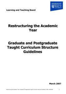Graduate and Postgraduate Taught Curriculum Structure Guidelines