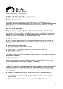 the guidance notes What is a risk assessment?