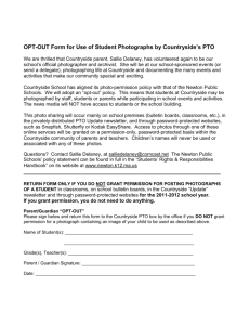 OPT-OUT Form for Publishing of Student Photographs