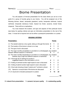 Biome Presentation Rubric / Directions