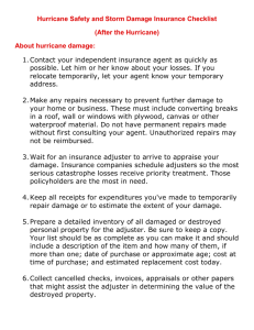 Hurricane Safety and Storm Damage Insurance Checklist