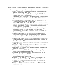 Appendix 1 – List of references for avian body sizes