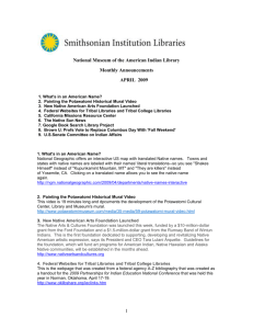 New Book List - Smithsonian Institution Libraries