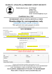 Membership Form - Hadley Angling & Preservation Society