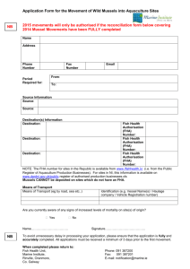 Application Form for the Movement of Wild
