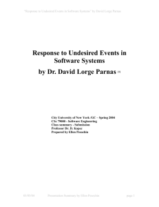 by David Lorge Parnas - Computer and Information Science