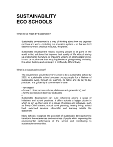 What is sustainable schools about