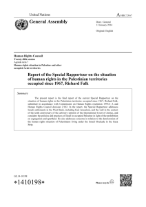 Report of the Special Rapporteur on the situation of human rights in