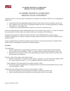 academic renewal guidelines - ASU Students Site