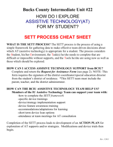 ASSISTIVE TECHNOLOGY - Bucks County Intermediate Unit #22