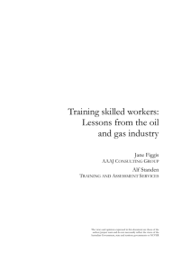 Training for skilled workers: Lessons from the oil and gas industry