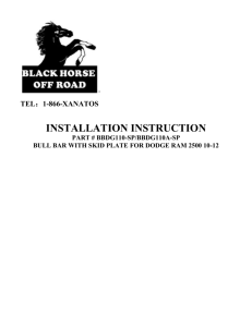 Installation Instructions for Dodge Ram 2500 Ram