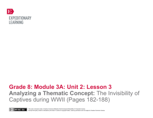 Grade 8 ELA Module 3A, Unit 2, Lesson 3