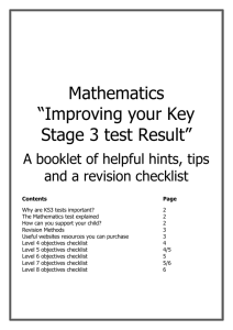 Improving your Key Stage 3 test Result