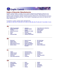 Index of Recorder Manufacturers Graphic Controls offers a variety of