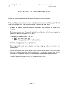 bloodborne contaminants exposure - Logistics Insights Corporation