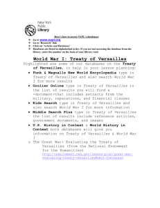 World War I: Treaty of Versailles