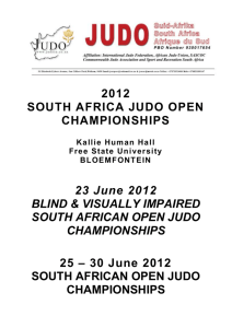 2012 SOUTH AFRICA JUDO OPEN CHAMPIONSHIPS Kallie
