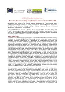 AHRC Collaborative Doctoral Award Promoting Player`s: Smoking