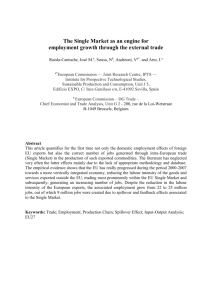 This paper quantifies the total employment generated in EU by the