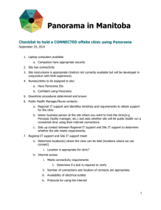 Checklist to hold a CONNECTED offsite clinic using Panorama