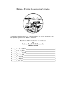 Historic District Commission Minutes